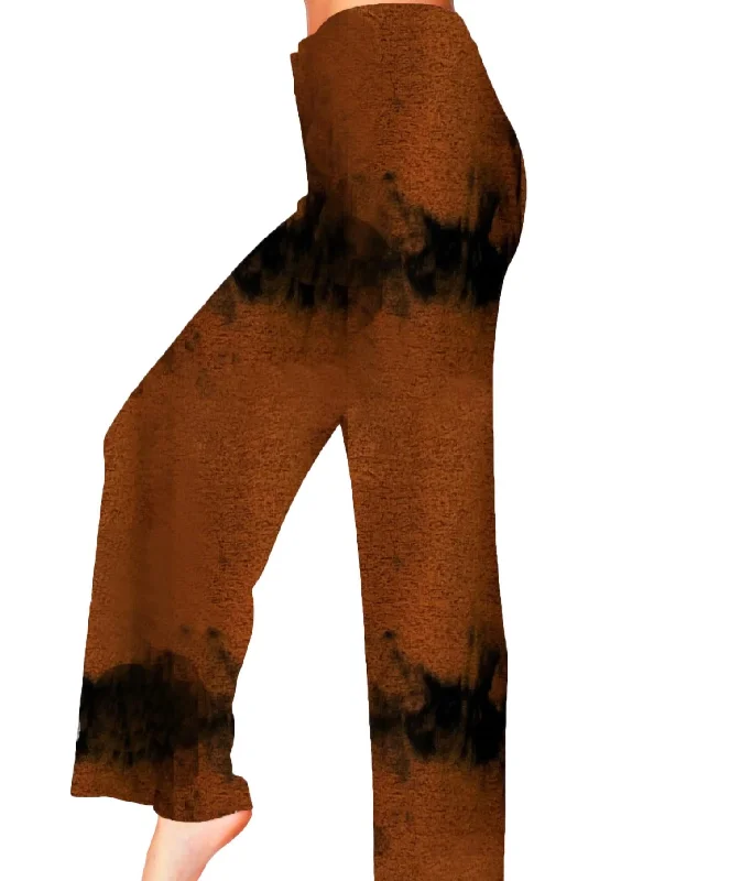 Laid-Back Elegance Marble Wash Lounge Pant In Spice