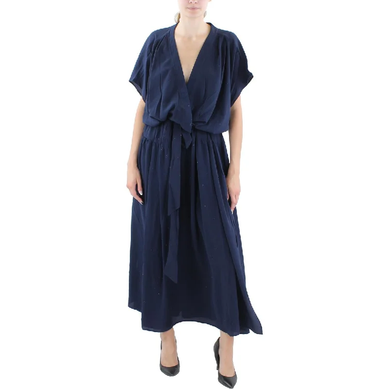 Women Fashion Loralette Womens Plus Surplice Long Maxi Dress