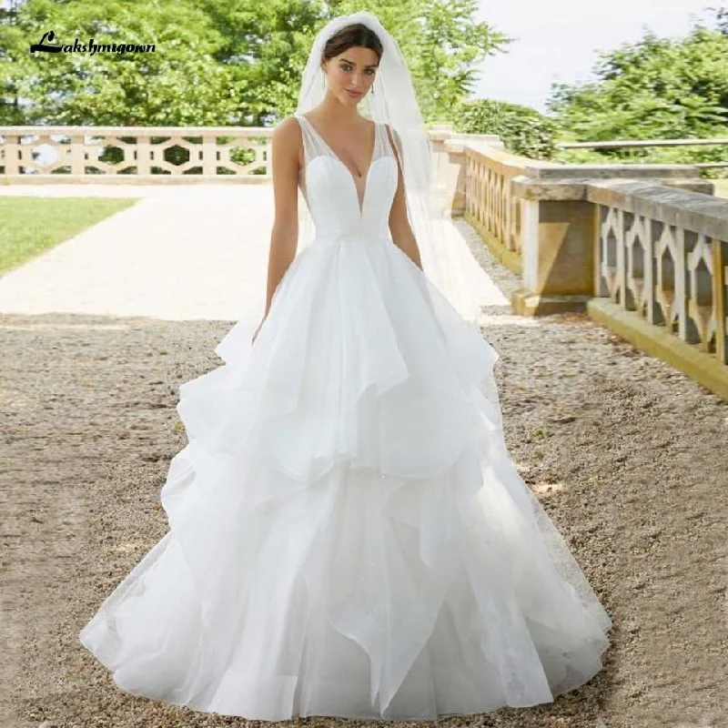 Affordable Online Boutiques Roycebridal White Princess Bridal Robe Wedding Dress V Neck Luxury