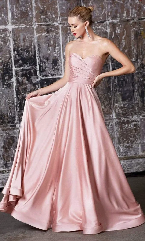 Elegant Styles Cinderella Divine - CD0165 Strapless Sweetheart Bodice A-line Satin Gown