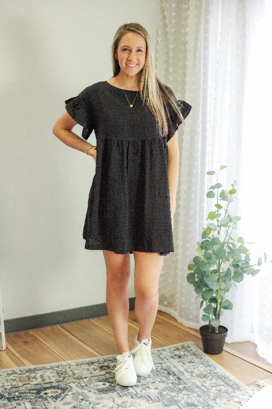 Chic And Comfortable Textured Mini Dress