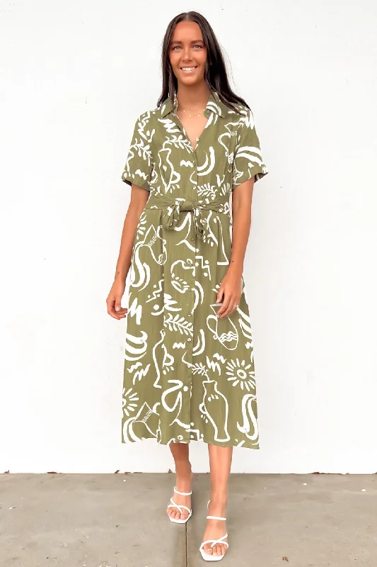 Seasonal Sale Jessica Midi Dress Bronte Sage