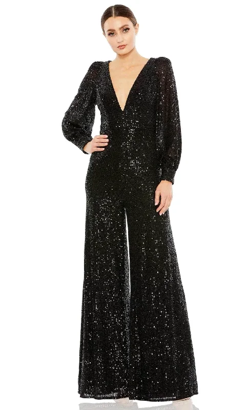 Sale For Women Ieena Duggal 42028 - Sequin Long Sleeve Jumpsuit