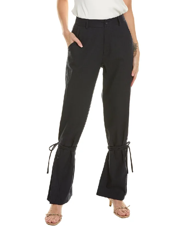 Women Wear Online SUBOO Quartz Linen-Blend Relaxed Pant