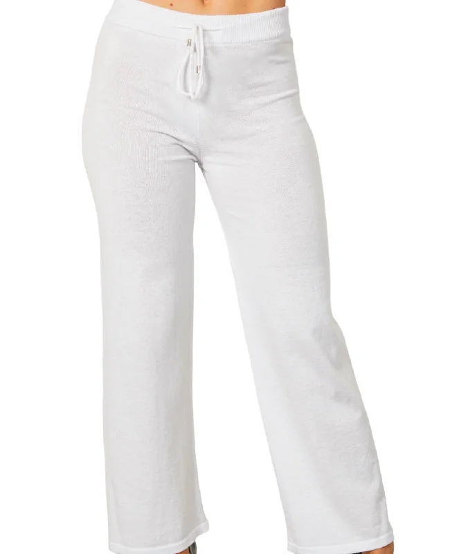 Athleisure Wear Lounge Pant In White