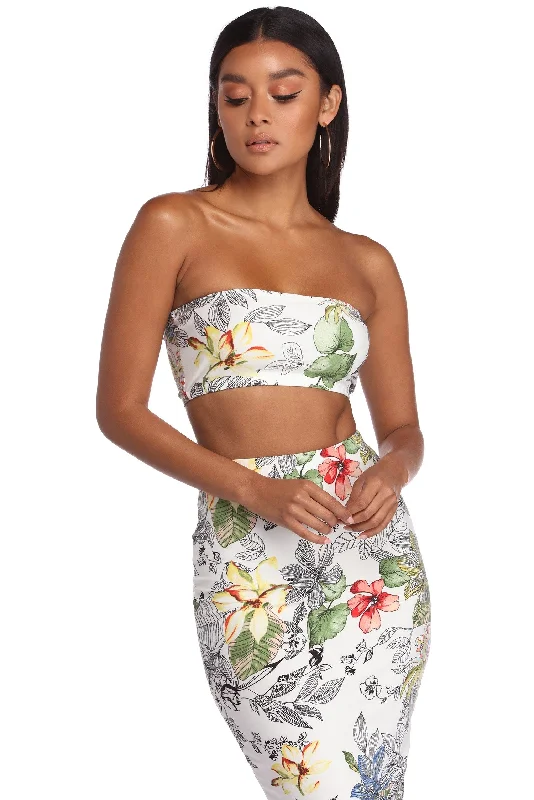 Sophisticated Outfits Tropical Island Escape Tube Top