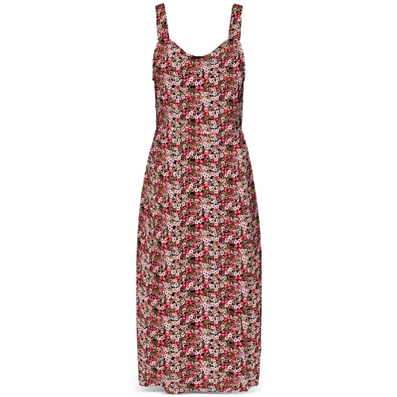 Trendy Women's Wear Collection Vero Moda Women's Wide Strap Printed Midi Dress