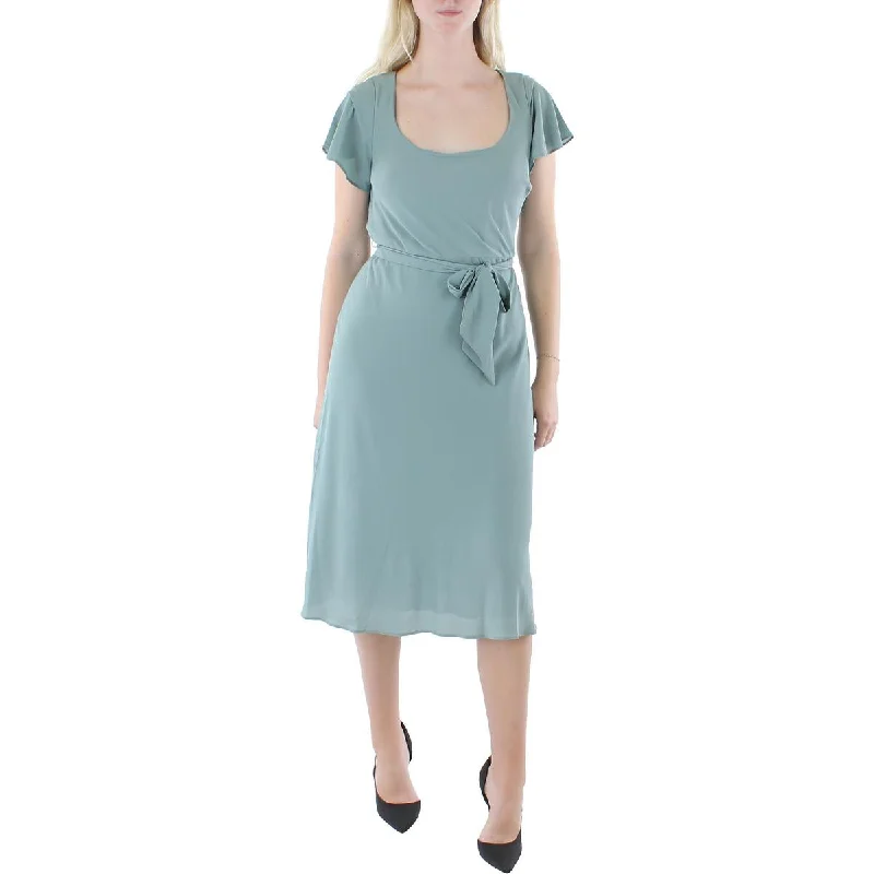 Sale On Clothing Lauren Ralph Lauren Womens Flutter Sleeve Midi Dress