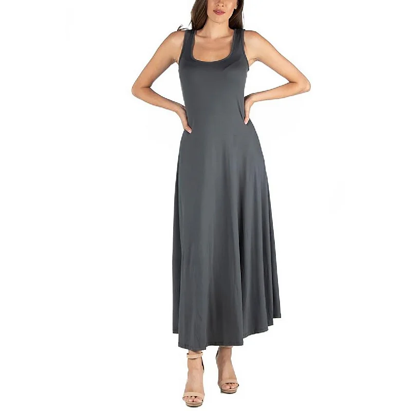 Women's Clothes 24seven Comfort Apparel Womens Sleeveless Long Maxi Dress