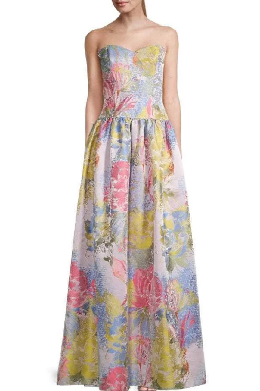 Stylish Women’s Clothes for Work and Play Aidan Mattox MD1E207911 - Floral Strapless Long Gown