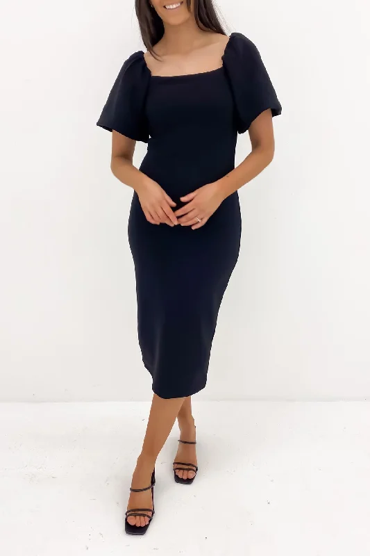 Online Clothing Stores Alix Midi Dress Black