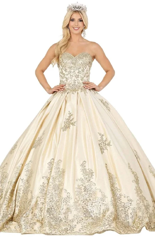 Classic Women's Fashion Dancing Queen - 1516 Strapless Embellished Sweetheart Ballgown