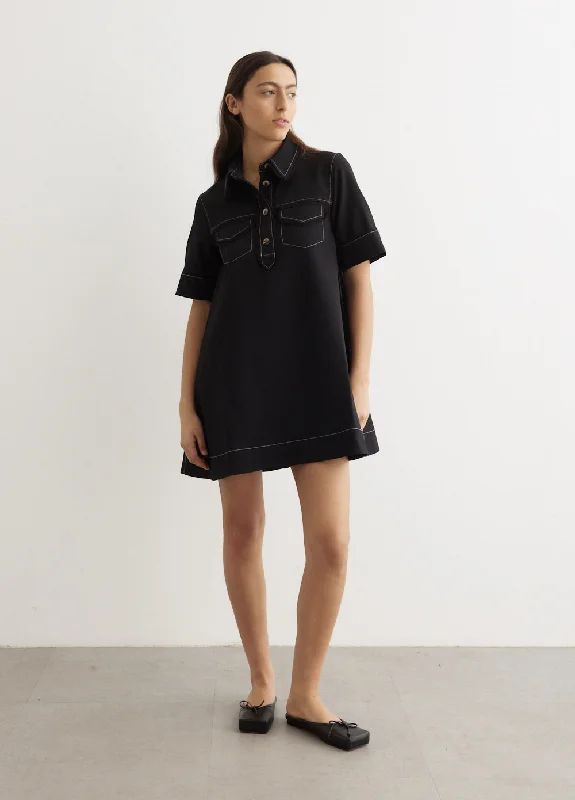 Outlet Clothing Crepe Sable Mini Dress