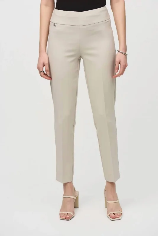 Limited Time Offer Lux Twill Slim-Fit Pull-On Pants In Moonstone