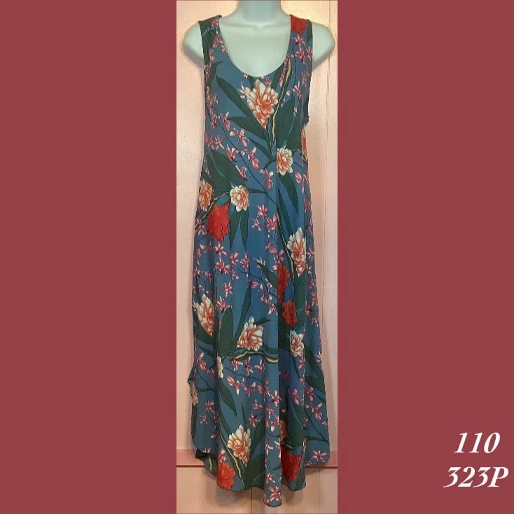 Fashionista Favorites Rainbow Jo Sundress Resort Wear Floral Print Midi Dress - 110 - 323P