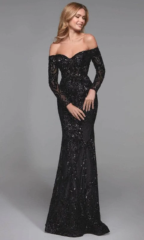 Imeless Style Sequin Off Shoulder Evening Gown 27544