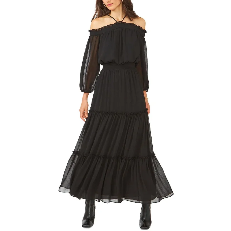 Online Boutiques Clothing 1.State Womens Chiffon Smocked Maxi Dress