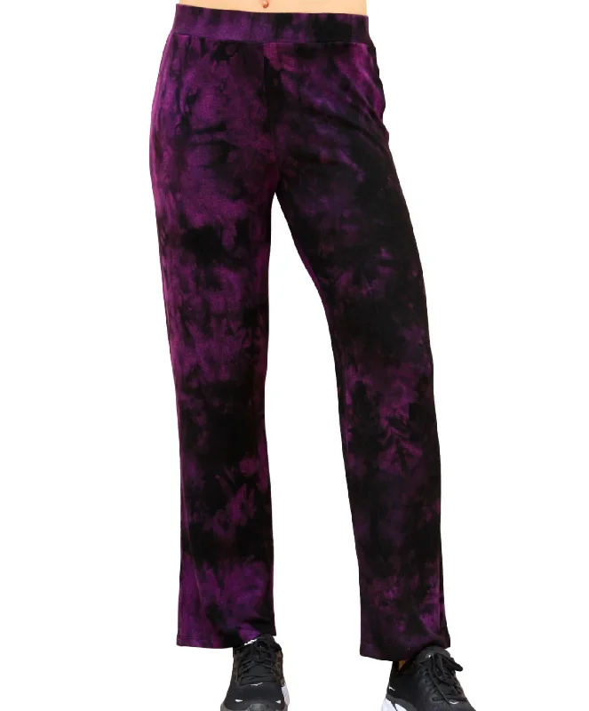 Modern Casual Clothing Marble Wash Lounge Pant In Grape