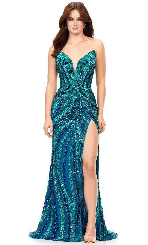 Bundle Offer Ashley Lauren 11236 - Strapless Embellished Prom Gown