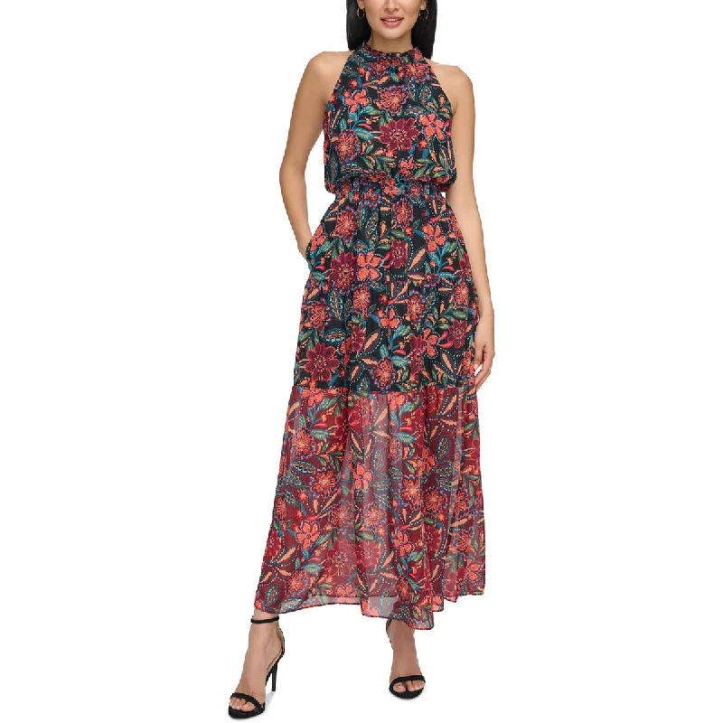 Casual Chic Vince Camuto Womens Smocked Long Maxi Dress