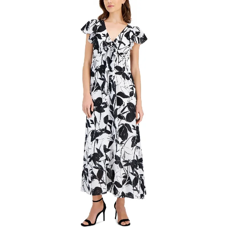 Online Boutiques Affordable Taylor Womens Printed Chiffon Maxi Dress