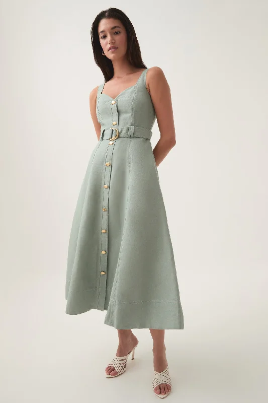 Summer Sale Clay Belted Midi Dress