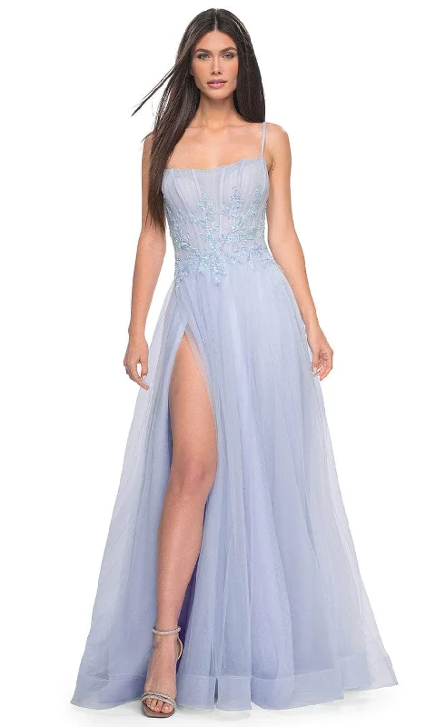 Affordable Women’s Clothing Sale Online La Femme 32293 - Embroidered Scoop Neck Prom Gown