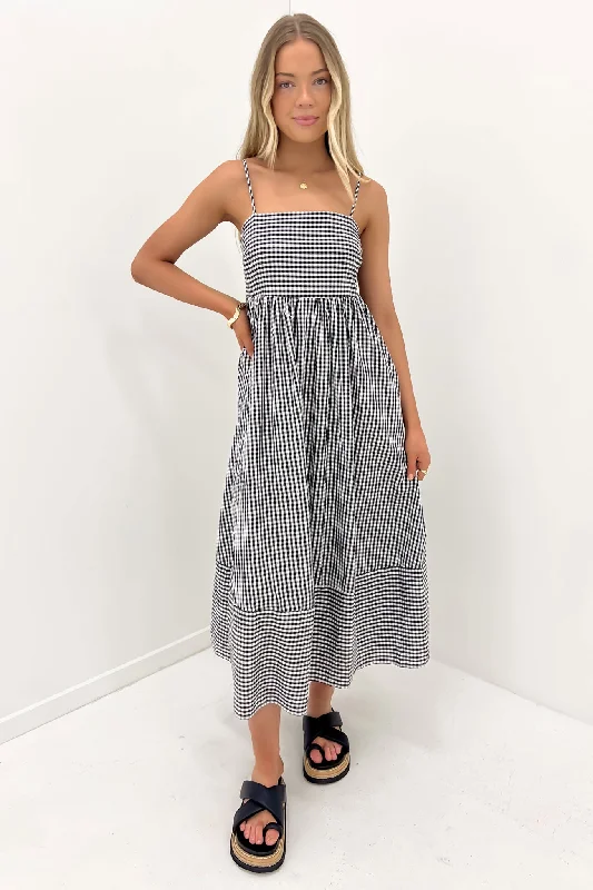 Mega Sale Indie Midi Dress Black Check