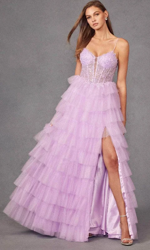 Flash Sale Online Juliet Dresses JT2458A - Embellished Illusion Corset Prom Gown