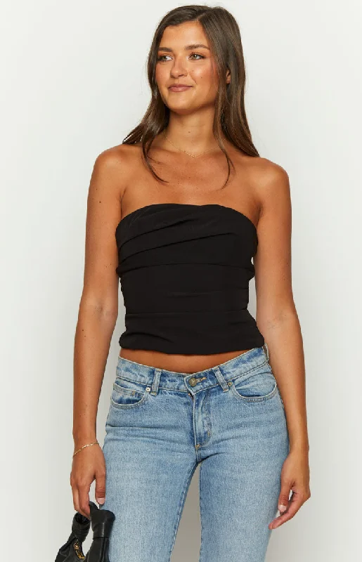 Chic Trends Unveiled Like That Black Strapless Top