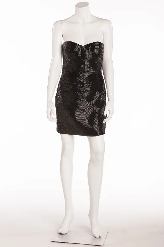 Luxe Women's Fashion Roberto Cavalli - BN Black Strapless Beaded Mini Dress - IT 42