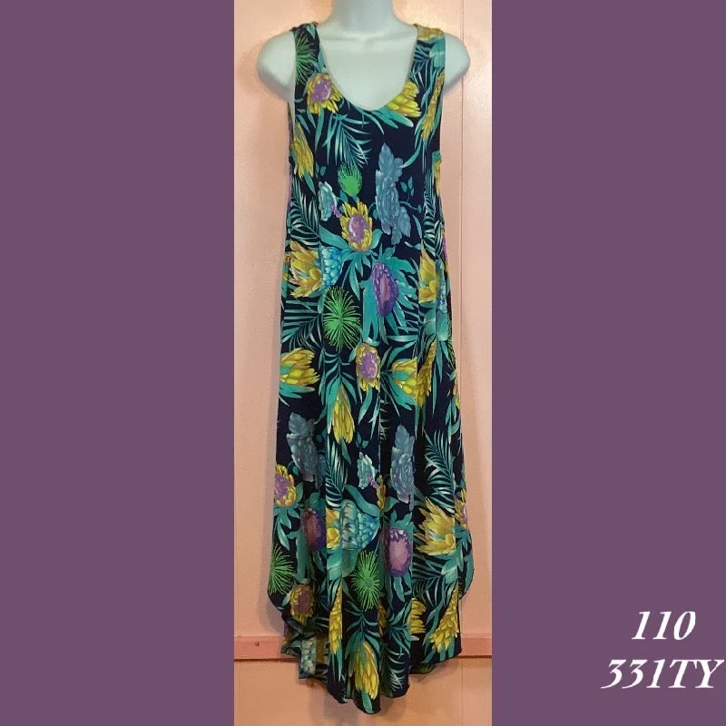 Latest Fashion Rainbow Jo Sundress Resort Wear Floral Print Midi Dress - 110 - 331TY