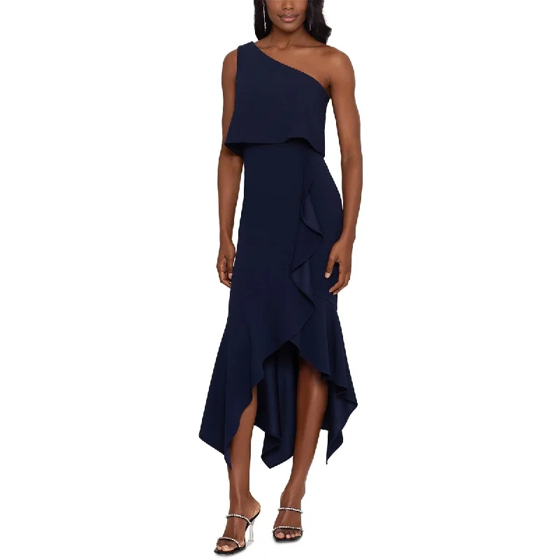 Flash Sale Or Flash Sales Xscape Womens Petites Asymmetric One Shoulder Midi Dress