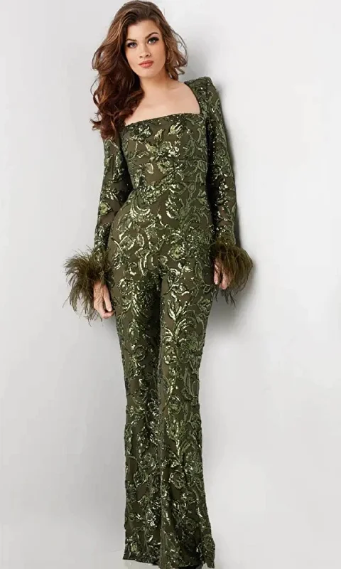 Women’s Clothing for Every Season and Trend Jovani 25904 - Sequin Embellished Long Sleeve Jumpsuit