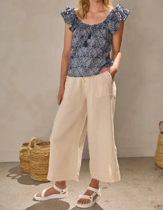 Chic Wardrobe Summer Pant In Beige Clair