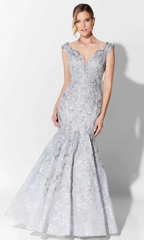 Sale Clothes Online Ivonne D 122D66W - Lace Trumpet Formal Gown