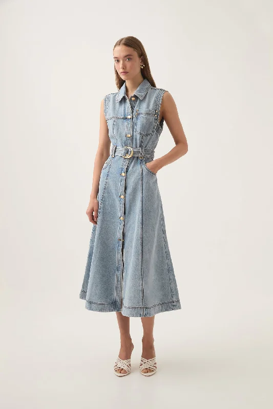 Urban Femme Streetwear Ray Denim Midi Dress