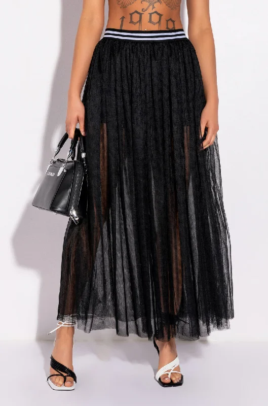 Women's Clothing OFF DUTY MESH MAXI SKIRT