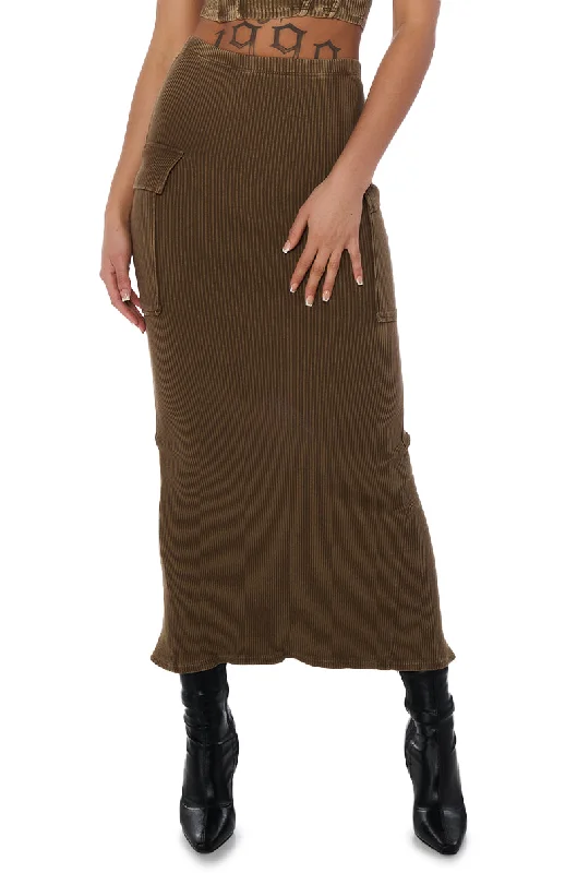 Clearance Sale, All Cheap SAVANNAH MINERAL WASH KNIT MIDI SKIRT