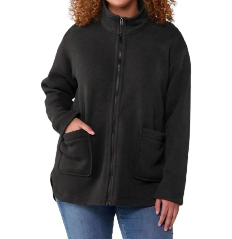 Ride The Style Wave Women's Better Sweater Oversized Coat In Black