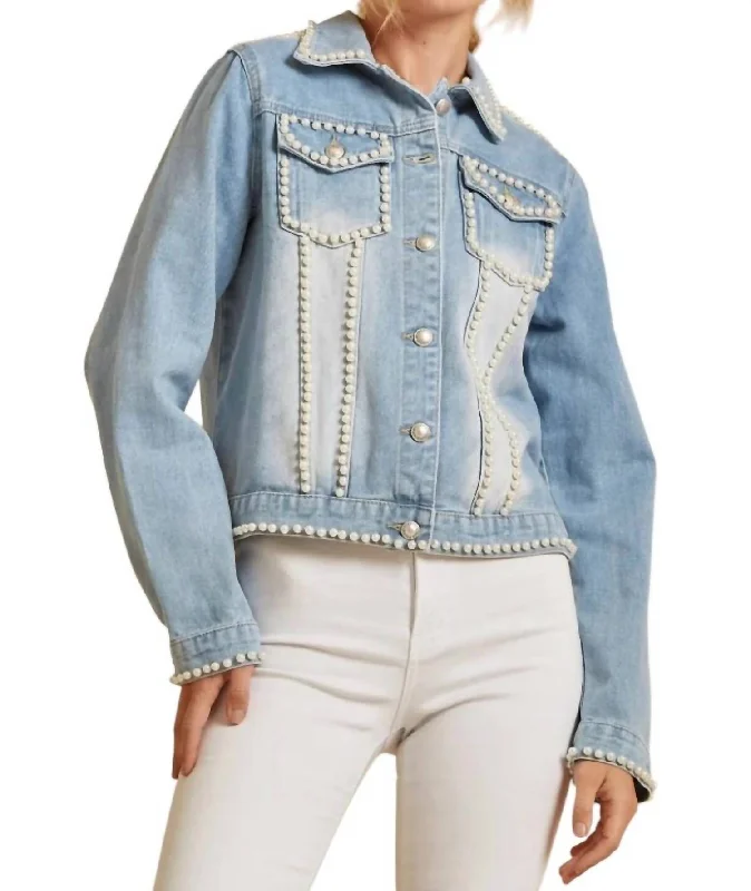 End Of Season Sale Above All Odds Denim Jacket In Light Wash