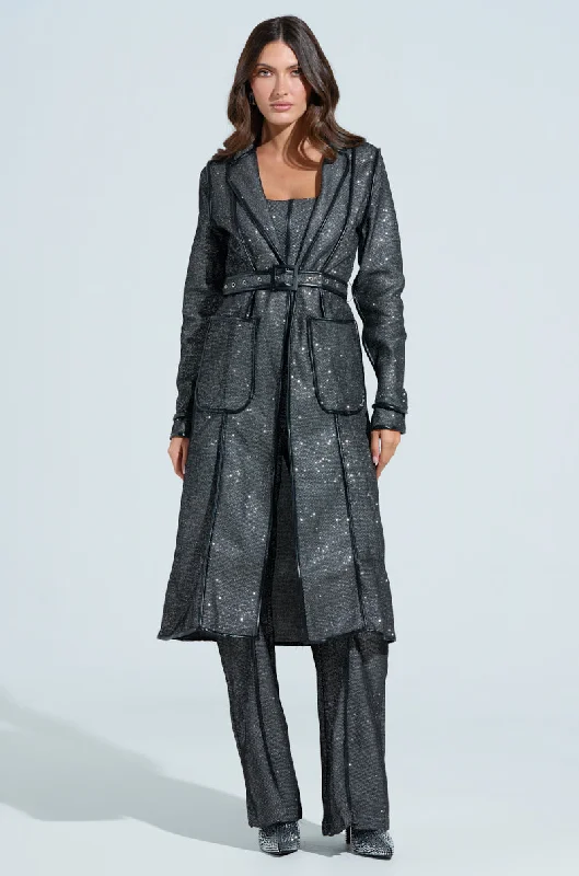 Sale For Women ALIA SPARKLE MESH TRENCH