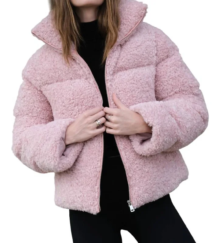 Trend Setting Wardrobe Missy Down Puffer Jacket In Pink