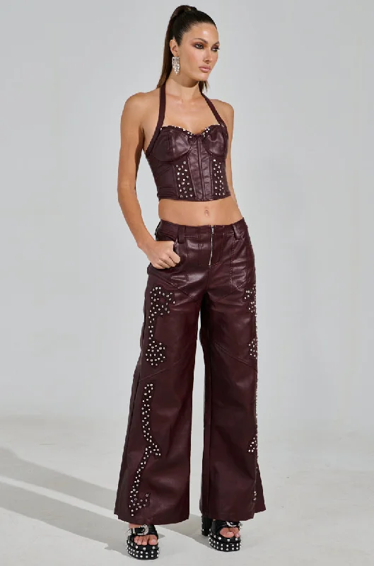 Flash Sales Today TEMPTATION'S BEST FRIEND PANT IN BURGUNDY