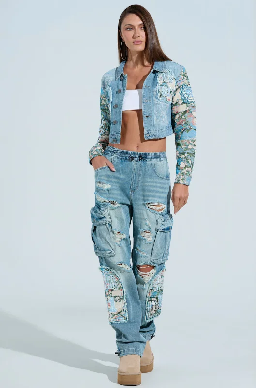 Chic Women’s Clothing for Date Nights OUT OF THIS WORLD DENIM JOGGER