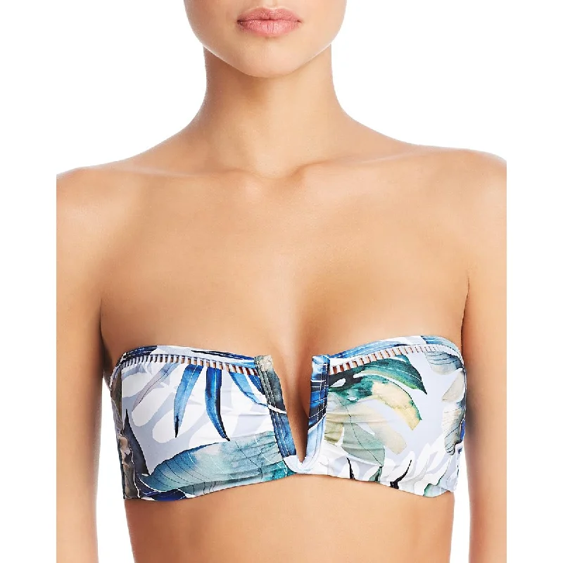 Season Sale Las Palmas Womens Floral Bandeau Swim Top Separates