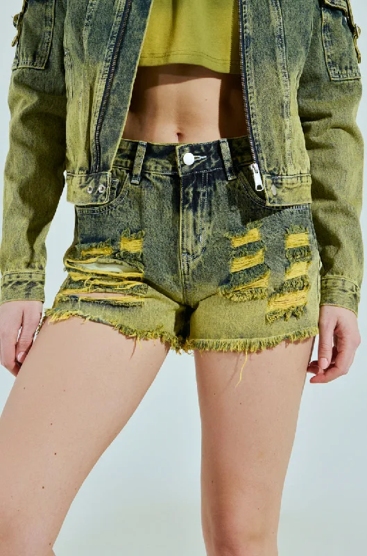 Odd Size Clearance Sale CALL ME CRAZY DISTRESSED DENIM SHORTS