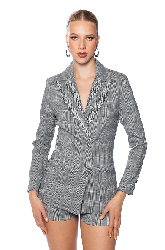 Flash Sale Clothing CERISE PLAID BLAZER