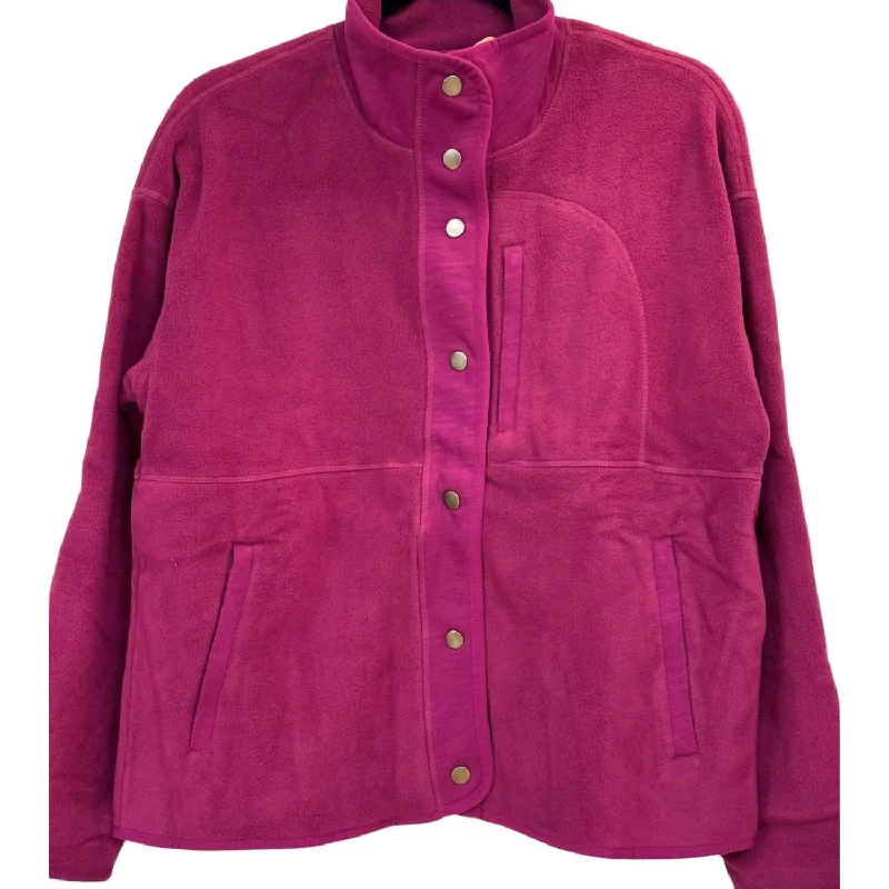 Fashion Sale Women's Fleece Jacket In Cranberry