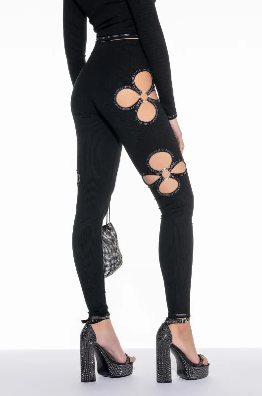 Hurry Before It's Gone KYLIE CUT OUT RIBBED LEGGING